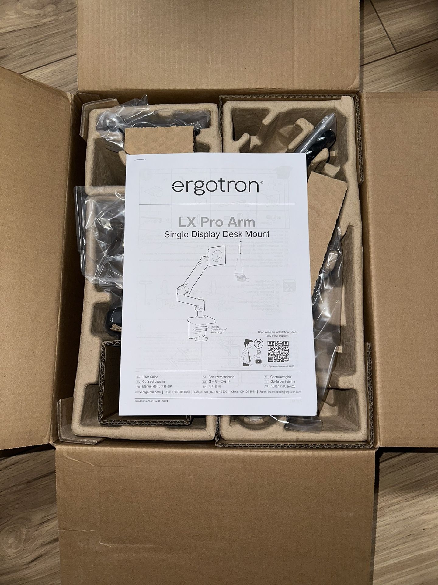 Ergotron LX Pro Desk Monitor Arm (Black) $199 Retail NEW IN BOX Computer Laptop