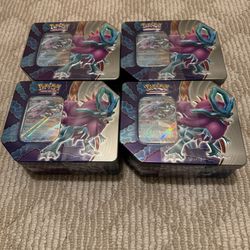 Pokemon TCG Paradox Clash Tin Walking Wake ex BRAND NEW Lot of 4