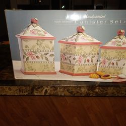 New Apple Blossom Canister Set