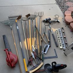 Tools Gardening, Tools, Landscaping, Tools, Cutters, Hedgres, Rakes, Shovels, Wrenches, Ratchets, Screwdrivers, Hammers Nail Guns Ladders A lot Of 🛠️