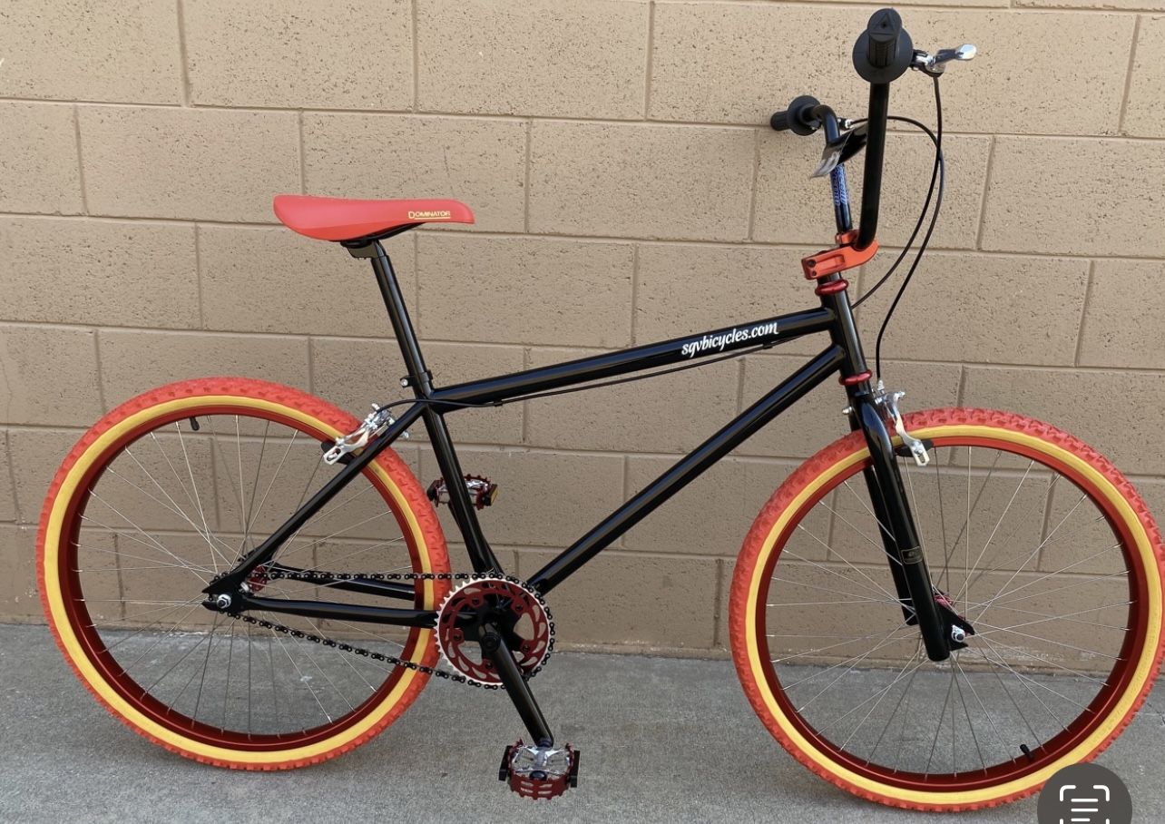 New!!! Sgvbicycles Pro OG Fire 26" BMX Cruiser in Black Red/ Black-Blue