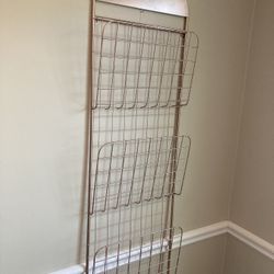 Rose Gold Metal Wall  Organizer 