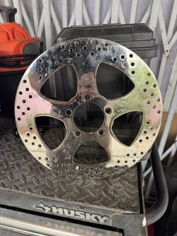 (2) Chrome Brake Disc For Roadking Harley Davidson
