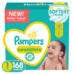 Pampers Swaddlers size 1 (168ct)