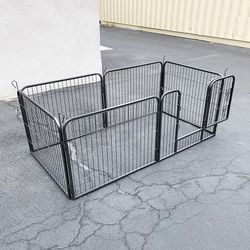 (NEW) $60 Heavy Duty 24” Tall x 32” Wide x 6-Panel Pet Playpen Dog Crate Kennel Exercise Cage Fence Play Pen 