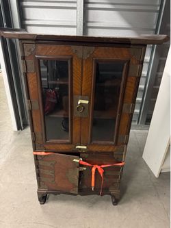 Asian inspired hutch and drawer
