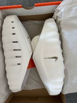 Nike Mind Slides White- Brand New - size 10 womens