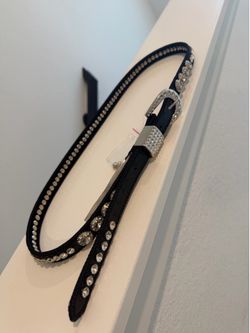 Black Rhinestone Studded Belt