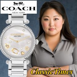 ***BRAND NEW*** COACH
Women's Cary Silver-Tone Stainless Steel Bracelet Watch