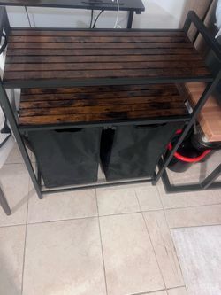 Shelf with laundry