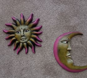 Pictures. Two wall porcelain/plaster? Wall sconces.