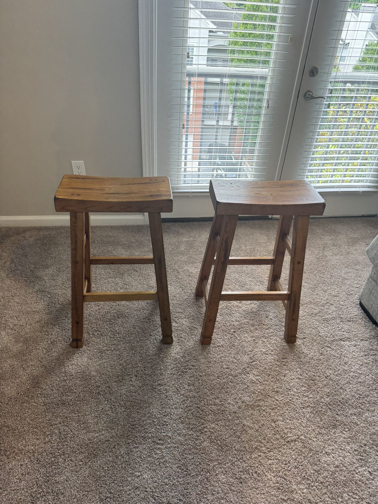 2 Wooden Bar Stools