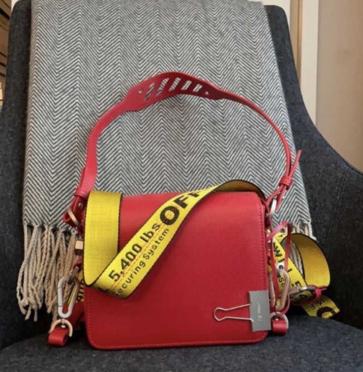 OFF-WHITE Virgil Abloh RED Binder Clip Bag