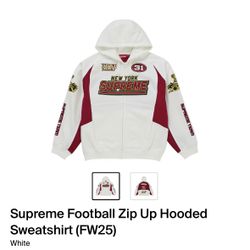 ✅Brand new Supreme FW25 football zip hoodie size L