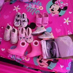 Girls Size 8  Nike/Puma 7 Pairs Of Shoes.. Brand New In Box NIKE, Rainboots. Slippers. Sneakers. All Size 8