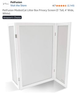 Cat litter privacy/litter containment screen