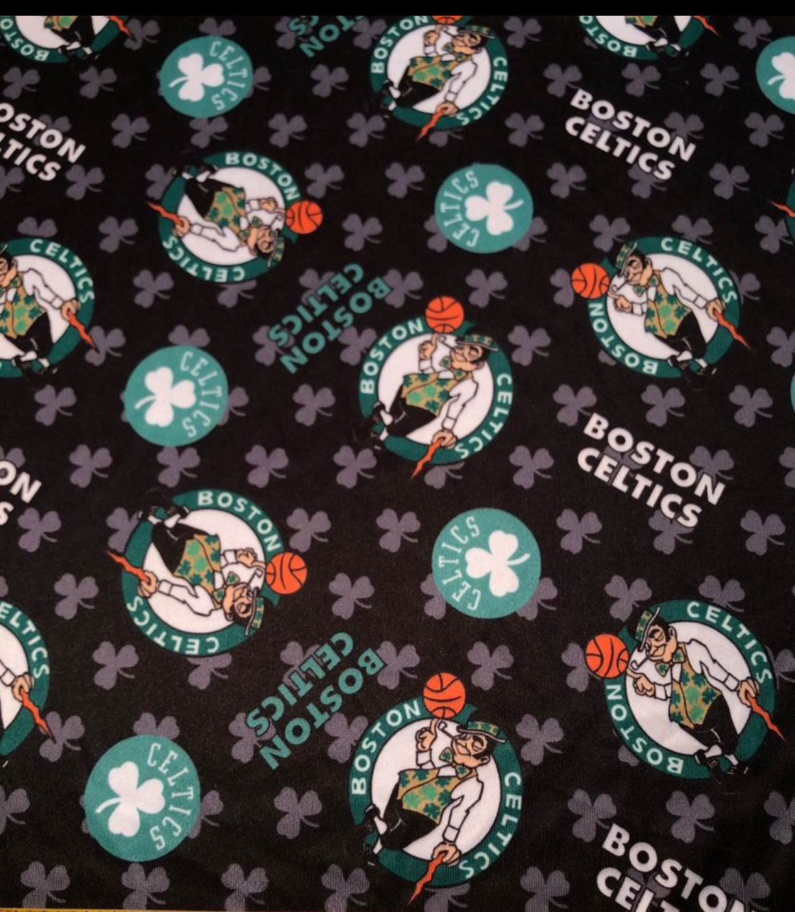 Boston Celtics Basketball Pattern Fabric/tela Deportes Baloncesto