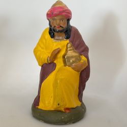 Vintage German Nativity King Wise Man Magi Figurine 4” Hand Painted
