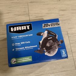 HART 20-Volt 6-1/2-inch Battery-Powered Circular Saw