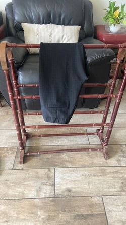 Vintage Wooden Clothes Valet Stand