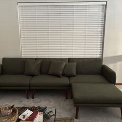 Green Couch (can Unfold Into A Bed)