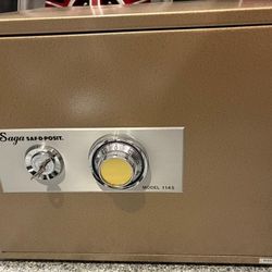 Saga - SAF-D-POSIT Model 1145 Fireproof Small Home Safe, Approx.  14.5" X 17" X 13"