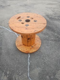 Outdoor-Large Wooden Cable Spool Reel