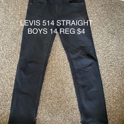 Boys Levi 514 Straight Black Jeans