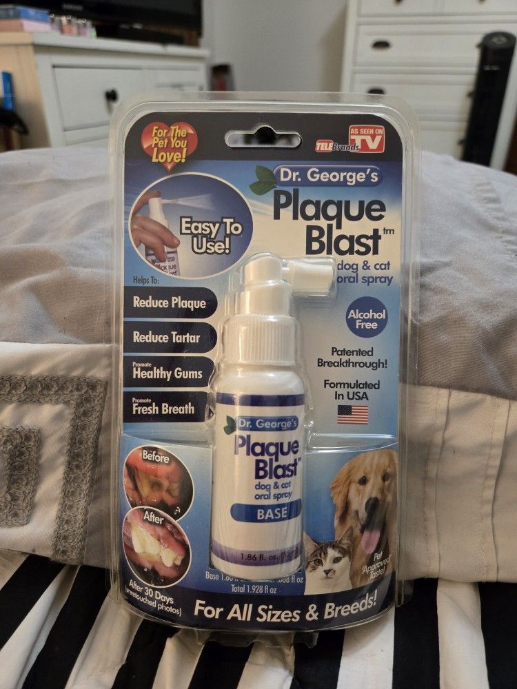 New. Dr. George's Plaque Blast. Dog & Cat Oral Spray.