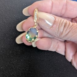 Lil gold jeweled dangle earrings