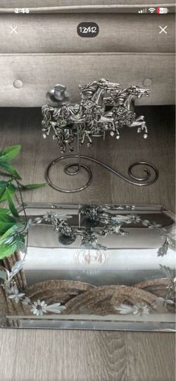 Horse candle holder and mirror