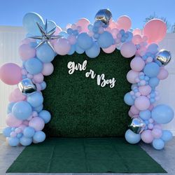 Gender Reveal Decor Balloons Pink Blue