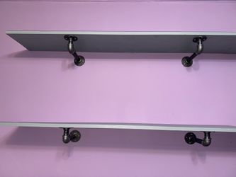 Industrial Pipe Floating Shelves Set (2)