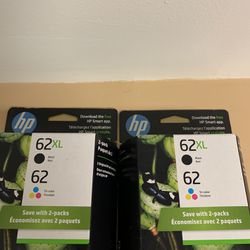 2 Hp 62XL Black & Color Ink Asking $60 Each Or Both For $110