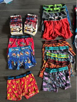 Huge lot of boys boxer briefs size small medium