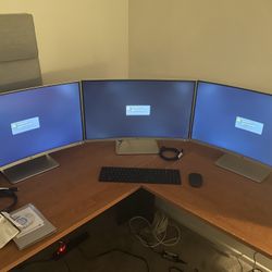 Desktop Computer Setup! Dual Monitors... Gaming Or Trading