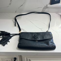 Tory Burch Black Leather Crossbody Purse