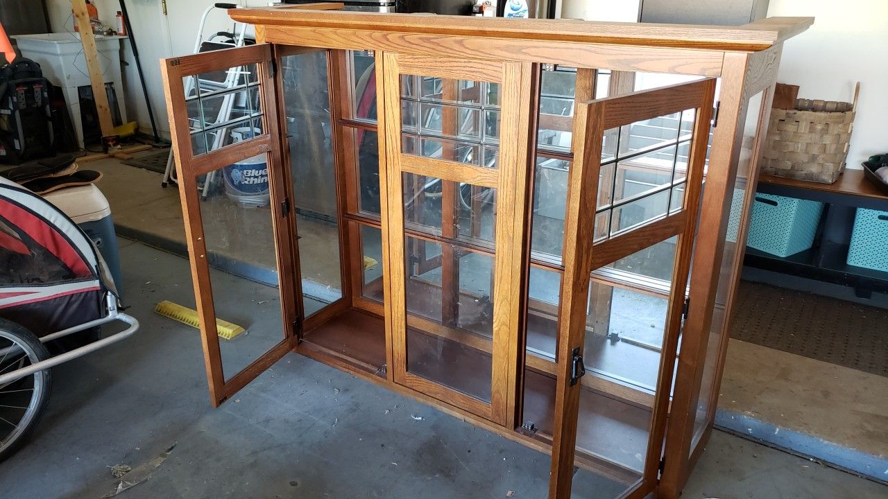 China Hutch with Mirror and Lights