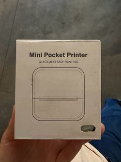 Mini pocket Bluetooth Thermal Label Printer + 1000pcs 60x40mm Thermal Labels Stickers