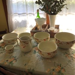 Antique , Halls Autumn Leaf , 7 Pc Set