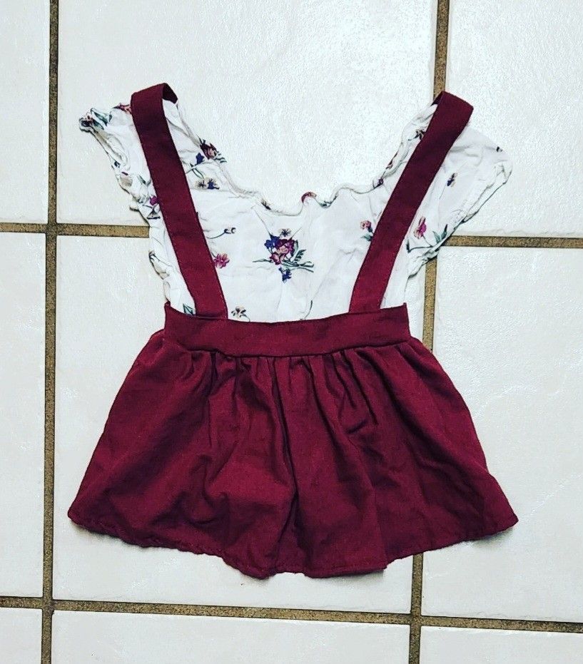 Babygirl Overall Dress Outfit Size 90 (6/9M)