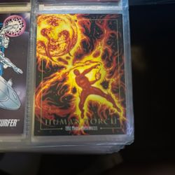 1992 Marvel Masterpieces Human Torch Card