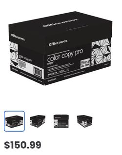 4000 Sheets | 8.5”x11” | 28 lb | 98 Brightness | Office Depot Color Copy Pro