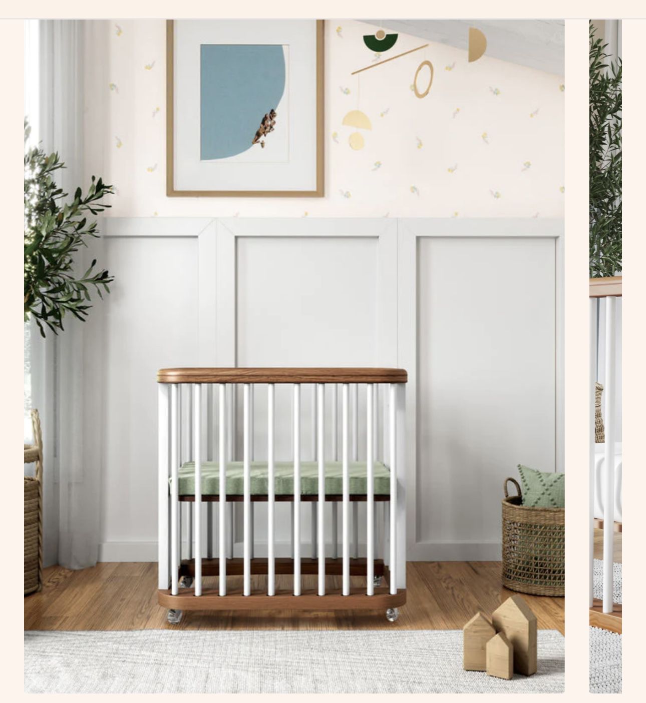 Nestig Cloud Mini Crib Toddler Crib