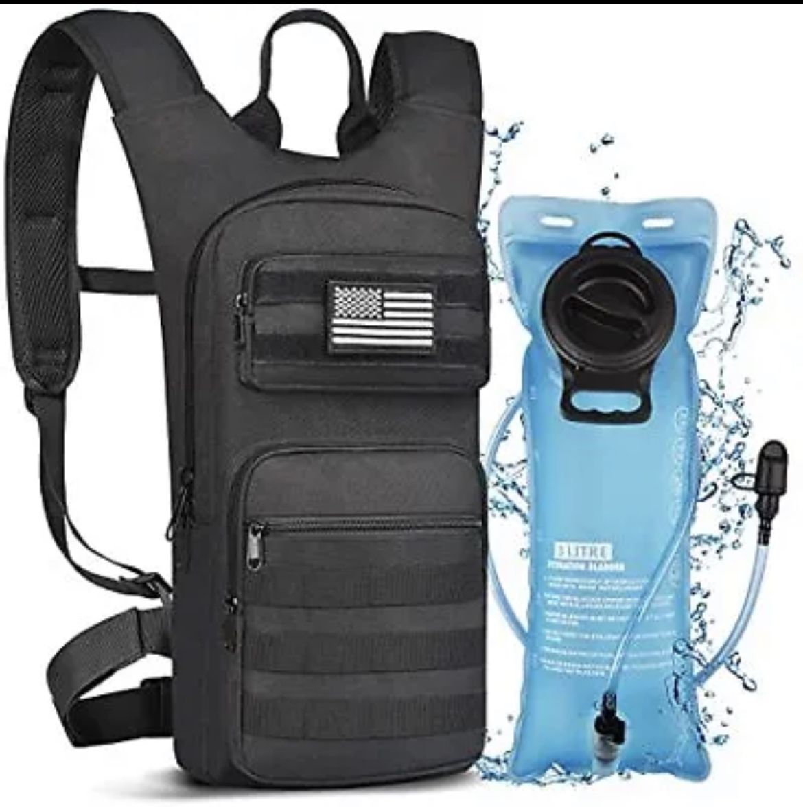 NOOLA Hydration Backpack with 3L TPU Water Bladder Tactical Molle Water Backp...
