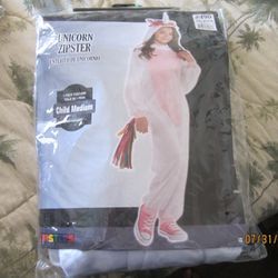 Unicorn Zipster Costume Or Dress Up - Child Med 8-10