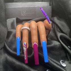 PURPLE RAIN - 3XL Handmade Luxury Press On Nails