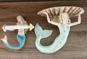 Mermaid bathroom decor $30