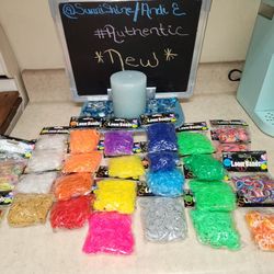 (44)-PC ART BUNDLE: 35-PC LOOM BAND + 9-PC ELMER'S SNOW SLIME,  BNIB