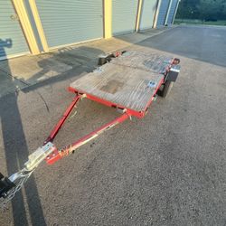 2020 Haul-Master 4×8 Folding Utility Trailer – Upgraded Deck + Heavy-Duty Tie-Downs